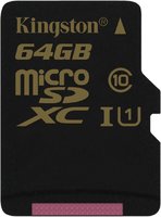 Карта памяти Kingston microSDXC 64Gb Class 10 UHS-I U1 (SDCA10/64GBSP) купить по лучшей цене