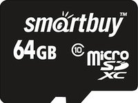 Карта памяти SmartBuy microSDXC 64Gb Class 10 купить по лучшей цене