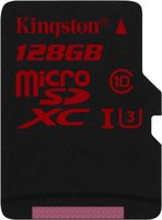 Карта памяти Kingston microSDXC 128Gb Class 10 UHS-I U3 (SDCA3/128GBSP) купить по лучшей цене