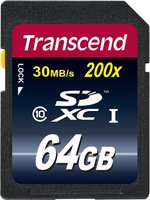 Карта памяти Transcend SDXC 64Gb Class 10 UHS-I 200x Premium (TS64GSDXC10) купить по лучшей цене