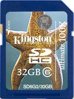 Карта памяти Kingston SDHC 32Gb Class 6 100x (SD6G2/32GB) купить по лучшей цене
