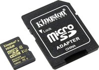 Карта памяти Kingston microSDHC 16Gb Class 10 UHS-I U3 + SD adapter (SDCG/16GB) купить по лучшей цене