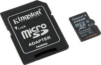 Карта памяти Kingston microSDHC 256Gb Class 10 UHS-I U1 + SD adapter (SDC10G2/256GB) купить по лучшей цене