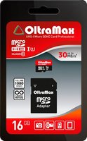 Карта памяти OltraMax Elite microSDHC UHS-1 Class 10 16GB + SD adapter купить по лучшей цене