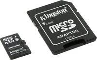 Карта памяти Kingston microSDHC 32Gb Class 4 + SD adapter (KC-C1132-6D) купить по лучшей цене