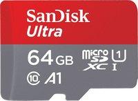 Карта памяти Sandisk microSDXC 64Gb Ultra + SD adapter (SDSQUAR-064G-GN6TA) купить по лучшей цене