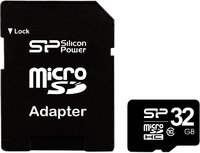 Карта памяти Silicon Power microSDHC 32Gb Class 10 UHS-I U1 + SD adapter (SP032GBSTH010V10SP) купить по лучшей цене