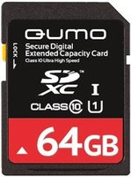 Карта памяти Qumo SDXC 64Gb Class 10 UHS-I U1 (QM64GSDXC10U1) купить по лучшей цене