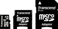 Карта памяти Transcend microSDHC 8Gb Class 6 + SD, miniSD adapters (TS8GUSDHC6-2) купить по лучшей цене