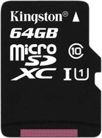 Карта памяти Kingston microSDXC 64Gb Class 10 UHS-I U1 (SDCX10/64GBSP) купить по лучшей цене