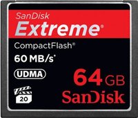 Карта памяти Sandisk CF 64Gb Extreme (SDCFX-064G-X46) купить по лучшей цене