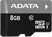 Карта памяти A-Data microSDHC 8Gb Class 10 UHS-I U1 (AUSDH8GUICL10-R) купить по лучшей цене