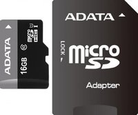 Карта памяти A-Data microSDHC 16Gb Class 10 UHS-I U1 + SD adapter (AUSDH16GUICL10-RA1) купить по лучшей цене