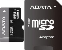 Карта памяти A-Data microSDHC 32Gb Class 10 UHS-I U1 + SD adapter (AUSDH32GUICL10-RA1) купить по лучшей цене
