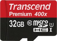 Карта памяти Transcend microSDHC 32Gb Class 10 UHS-I U1 400x Premium (TS32GUSDCU1) купить по лучшей цене