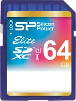 Карта памяти Silicon Power SDXC 64Gb Class 10 UHS-I U1 Elite (SP064GBSDXAU1V10) купить по лучшей цене