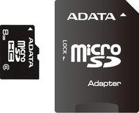 Карта памяти A-Data microSDHC 8Gb Class 6 + SD adapter (AUSDH8GCL6-RA1) купить по лучшей цене