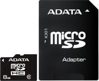 Карта памяти A-Data microSDHC 8Gb Class 10 + SD adapter (AUSDH8GCL10-RA1) купить по лучшей цене