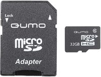Карта памяти Qumo microSDHC 32Gb Class 10 + SD adapter (QM32GMICSDHC10) купить по лучшей цене