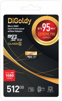 Карта памяти DiGoldy Extreme Pro microSDXC 512GB DG512GCSDXC10UHS-1-ELU3 (без адаптера) купить по лучшей цене