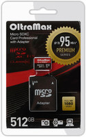 Карта памяти OltraMax Premium Series microSDXC 512GB OM512GCSDXC10UHS-1-PRU3 (с адаптером) купить по лучшей цене