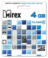 Карта памяти Mirex microSDHC 4Gb Class 4 (13612-MCROSD04) купить по лучшей цене