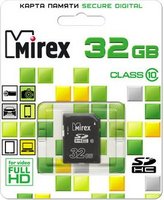 Карта памяти Mirex SDHC 32Gb Class 10 (13611-SD10CD32) купить по лучшей цене