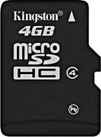 Карта памяти Kingston microSDHC 4Gb Class 4 (SDC4/4GBSP) купить по лучшей цене
