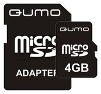 Карта памяти Qumo microSD 4Gb + SD adapter купить по лучшей цене