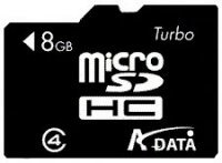 Карта памяти A-Data microSDHC 8Gb Class 4 (AUSDH8GCL4-R) купить по лучшей цене