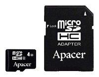 Карта памяти Apacer microSDHC 8Gb Class 6 + SD adapter (AP8GMCSH6-R) купить по лучшей цене