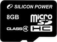 Карта памяти Silicon Power microSDHC 8Gb Class 4 (SP008GBSTH004V10) купить по лучшей цене