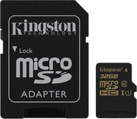 Карта памяти Kingston microSDHC 32Gb Class 10 UHS-I U1 + SD adapter (SDCA10/32GB) купить по лучшей цене