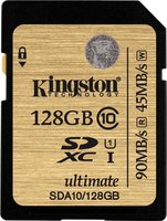 Карта памяти Kingston SDXC 128Gb Class 10 UHS-I U1 Ultimate (SDA10/128GB) купить по лучшей цене
