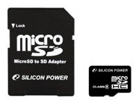 Карта памяти Silicon Power microSDHC 8GB Class 6 + SD adapter (SP008GBSTH006V10SP) купить по лучшей цене