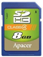 Карта памяти Apacer SDHC 8Gb Class 4 (AP8GSDHC4-R) купить по лучшей цене
