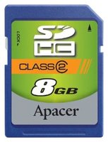 Карта памяти Apacer SDHC 8Gb Class 2 купить по лучшей цене