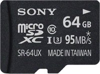 Карта памяти Sony microSDXC 64Gb Class 10 UHS-I U3 + SD adapter (SR-64UX) купить по лучшей цене