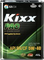 Моторное масло Kixx PAO 5W-40 4L купить по лучшей цене