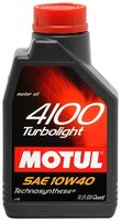 Моторное масло Motul 4100 Turbolight 10W-40 1L купить по лучшей цене