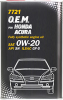 Моторное масло Mannol O.E.M. 7721 for Honda Acura 0W-20 1L Metal купить по лучшей цене