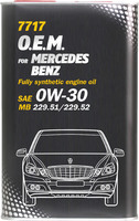 Моторное масло Mannol O.E.M. 7717 for Mercedes Benz 0W-30 1L Metal купить по лучшей цене