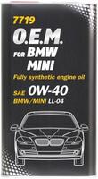 Моторное масло Mannol O.E.M 7719 for BMW Mini 0W-40 4L Metal купить по лучшей цене