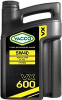 Моторное масло Yacco VX600 5W-40 4л купить по лучшей цене