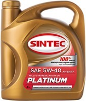 Моторное масло SINTEC Platinum 5W-40 4л купить по лучшей цене