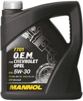 Моторное масло Mannol O.E.M. for chevrolet opel 5W-30 4L купить по лучшей цене