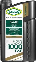 Моторное масло Yacco VX 1000 FAP 5W-40 2L купить по лучшей цене