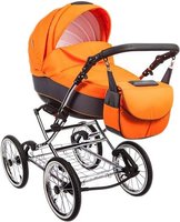 Детская коляска Adamex Katrina (2 в 1) серый-оранж купить по лучшей цене