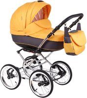 Детская коляска Adamex Katrina (2 в 1) серый-желтый купить по лучшей цене