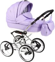 Детская коляска Adamex Katrina Deluxe (Len Eko) (2 в 1) фиолетовый купить по лучшей цене